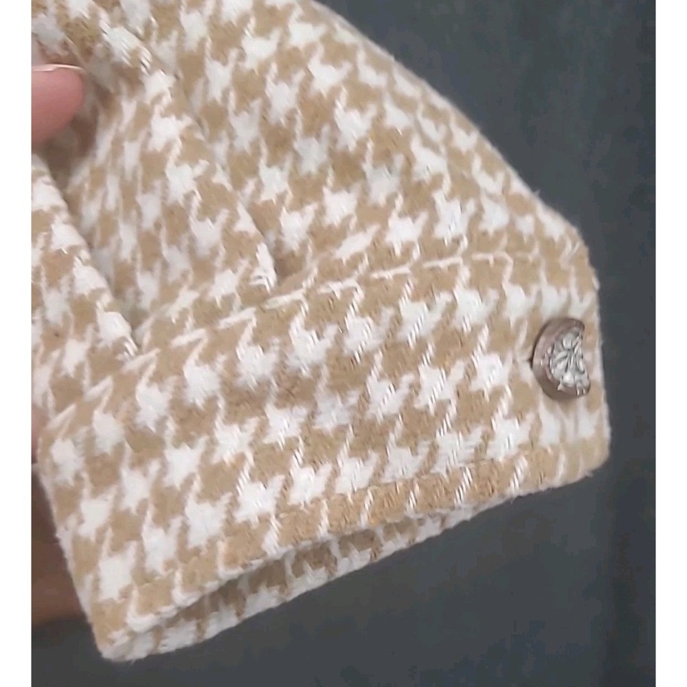 Coyote Textured Houndstooth Patchwork Sweater Jac… - image 7